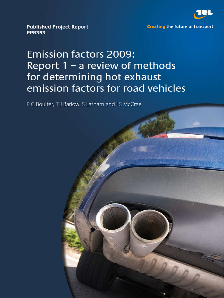 Emission Factors 2009 Report 1 A Review of Methods For Determining