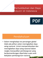 Dinamika Pertumbuhan Dan Daya Saing Industri Di Indonesia