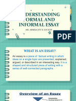 Formal and Informal Essay
