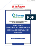 Texto Único Ordenado Del Reglamento General de Fiscalización y Sanción