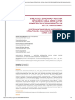 Inteligencia Emocional y Ajustada Interacción Social Como Factor Competencial de Comunicación. Un Estudio Universitario