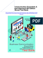 Business Communication Essentials A Skills Based Approach 8th Edition Bovee Test Bank