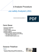 Hazard Analysis Procedure: Job Safety Analysist (JSA)