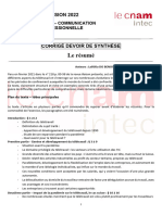 2021-22 UE 123 DGC Corrigé Devoir de Synthèse