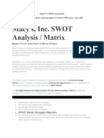 MACY SWOT Analysis