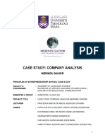 Ent530 Case Study - Company Analysis - Merindu Savior