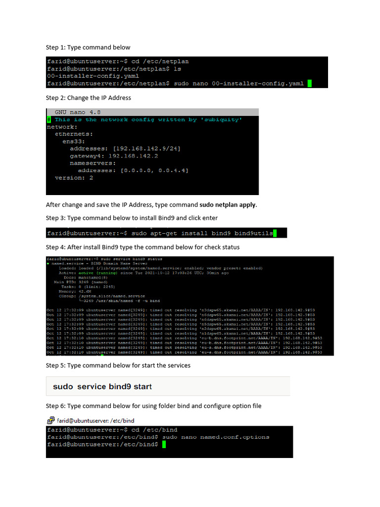 DNS Configuration Lab Guide | PDF