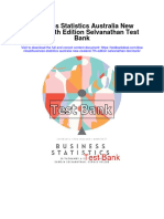 Business Statistics Australia New Zealand 7th Edition Selvanathan Test Bank