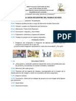 Horarios Del Xxvii Encuentro Del Pueblo de Dios 16.10.23