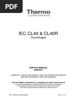 Centrífuga Thermo Cl40 Cl40r (Manual de Servicio)