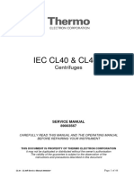 Centrífuga Thermo Cl40 Cl40r (Manual de Servicio)