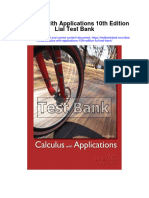 Calculus With Applications 10th Edition Lial Test Bank