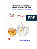 Career Achievement Growing Your Goals 2nd Edition Blackett Test Bank