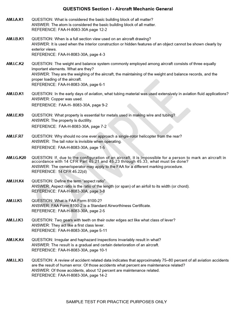 Aircraft Mechanic Oral Exam Practice | PDF | Engines | Aircraft