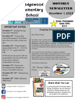 Newsletter Wedgewood Elementary November 2023