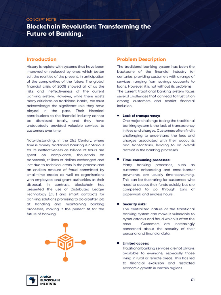 Blockchain Revolution - Transforming The Future of Banking | PDF