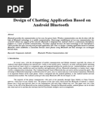 Design of Chatting Application Based On Android Bluetooth