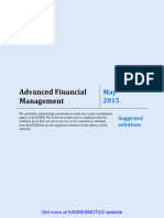 Advanced Financial Management May 2015 Past Paper and Suggested Answers Onys8s