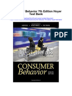 Consumer Behavior 7th Edition Hoyer Test Bank