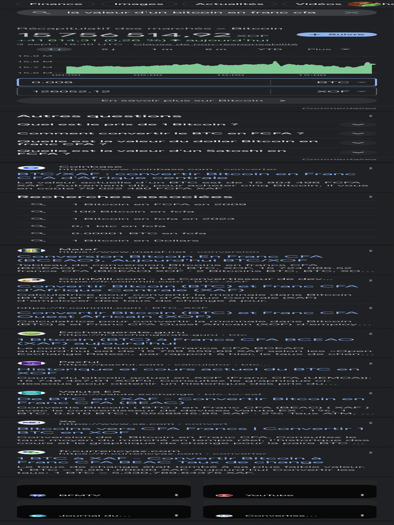 Valeur actuelle du Bitcoin en FCFA | PDF