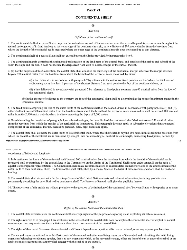 COntinental Shelf Unclos PDF