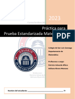 Práctica Prueba Estandarizada Matemática 