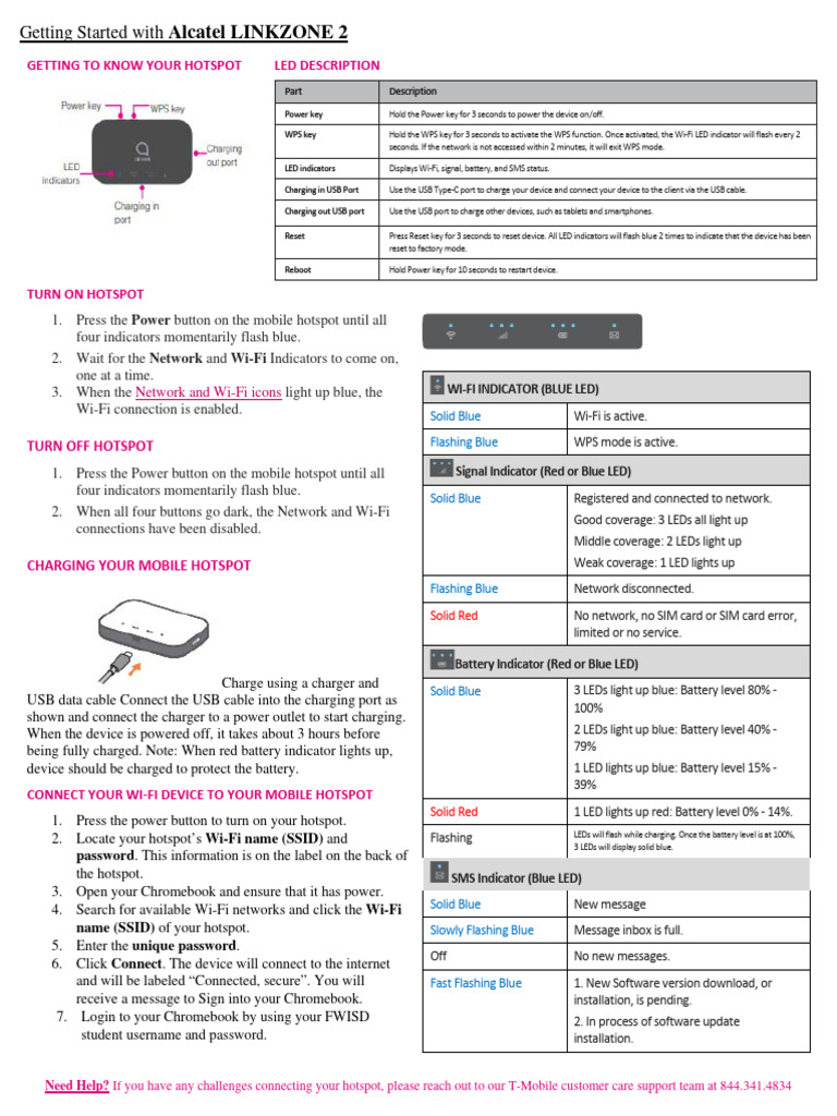 Alcatel Linkzone 2 End User Instructions English PDF Wi Fi Usb