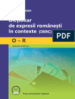 Dictionar de Expresii Românesti În Contexte - Vasile Ilincan (O - R)