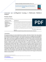 Ahmed 2017 Motivation and Self-Regulated Learning A Multivariate Multilevel Analysis