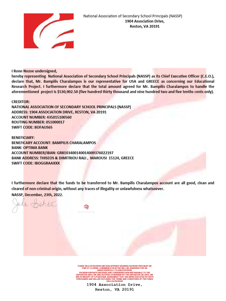 Letter of Attestation from NASSP | PDF