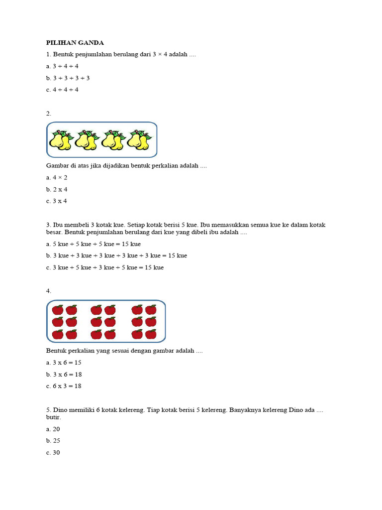 Mtk Kelas 2 Semester 2 Pdf
