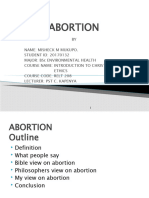 Christian Ethics ABORTION