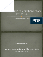 Christian Ethics Lecture Four
