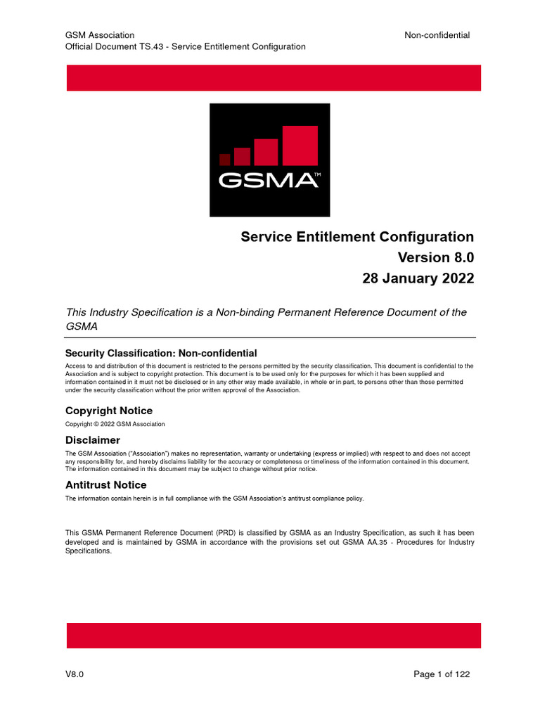 Service Entitlement Configuration 28 January 2022 | PDF