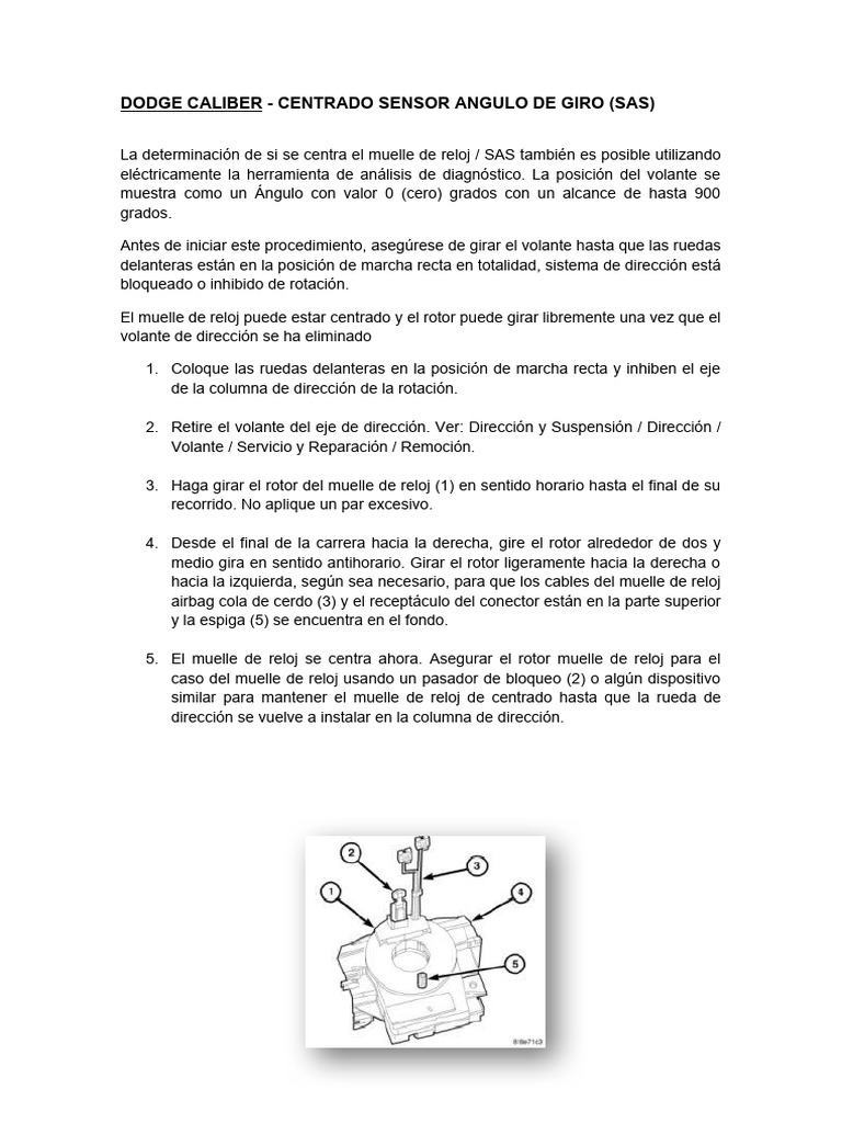CALIBER - Centrado Sensor Angulo de Giro (SAS) | PDF
