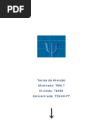 (Manual) Testes de Atenção (Tealt, Teadi, Teaco-Ff) | PDF | Psicologia ...
