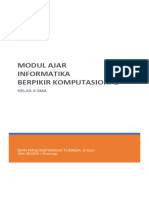 Modul Ajar Informatika Berpikir Komputasional: Kelas X Sma