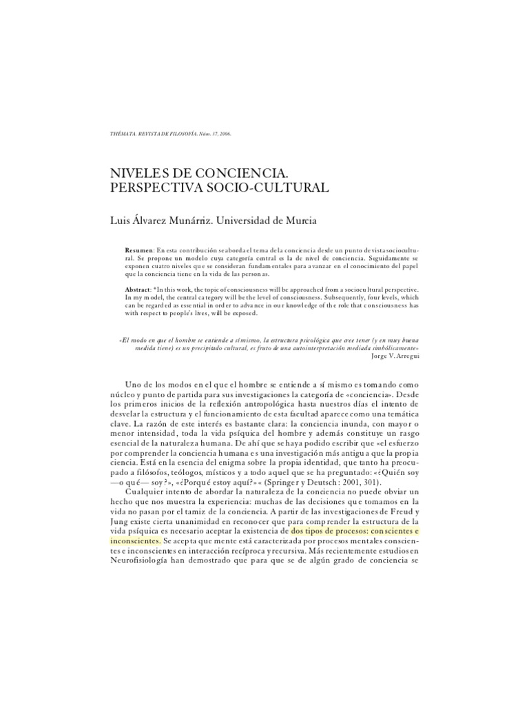 Niveles de Conciencia | PDF