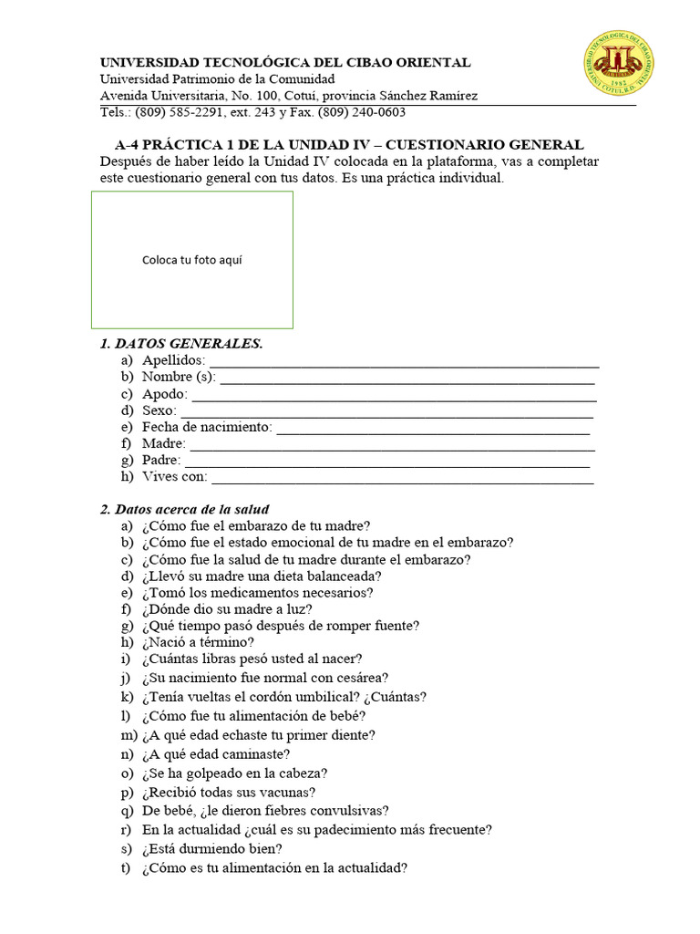 A 4 Actividad 1 De La Unidad Iv Pdf