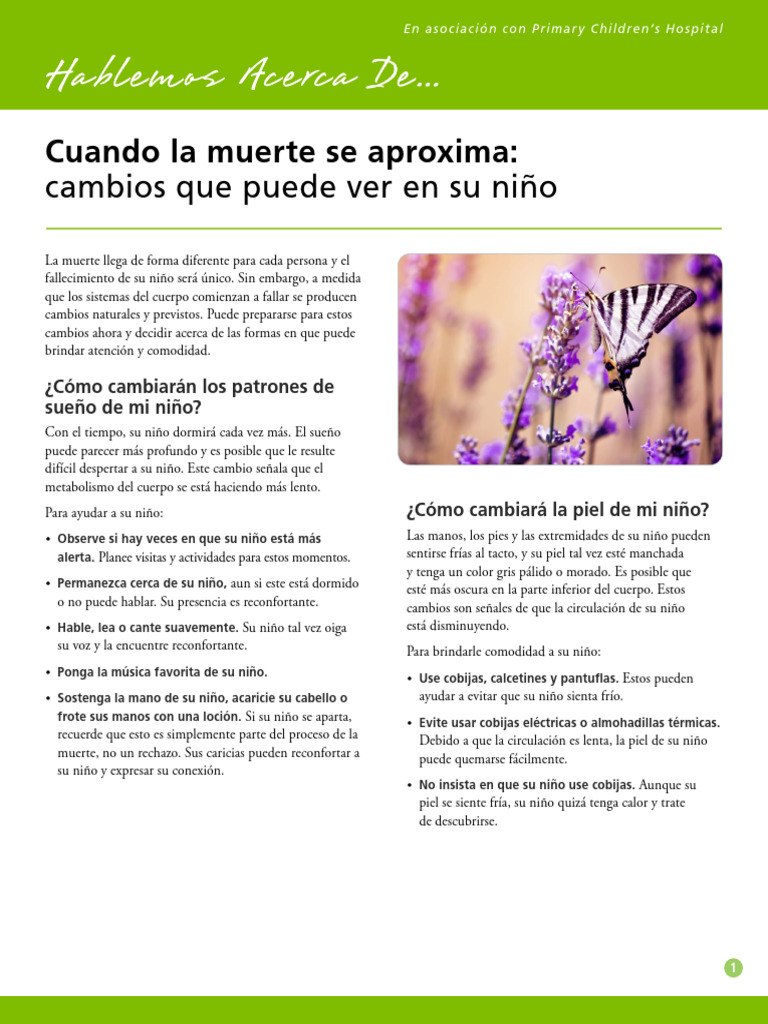 As Death Approaches Changes You May See in Your Child (Let's Talk About