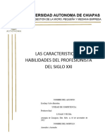 Las Características y Habilidades Del Profesionista Del Siglo XXI