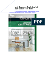 Essentials of Business Analytics 1st Edition Camm Test Bank