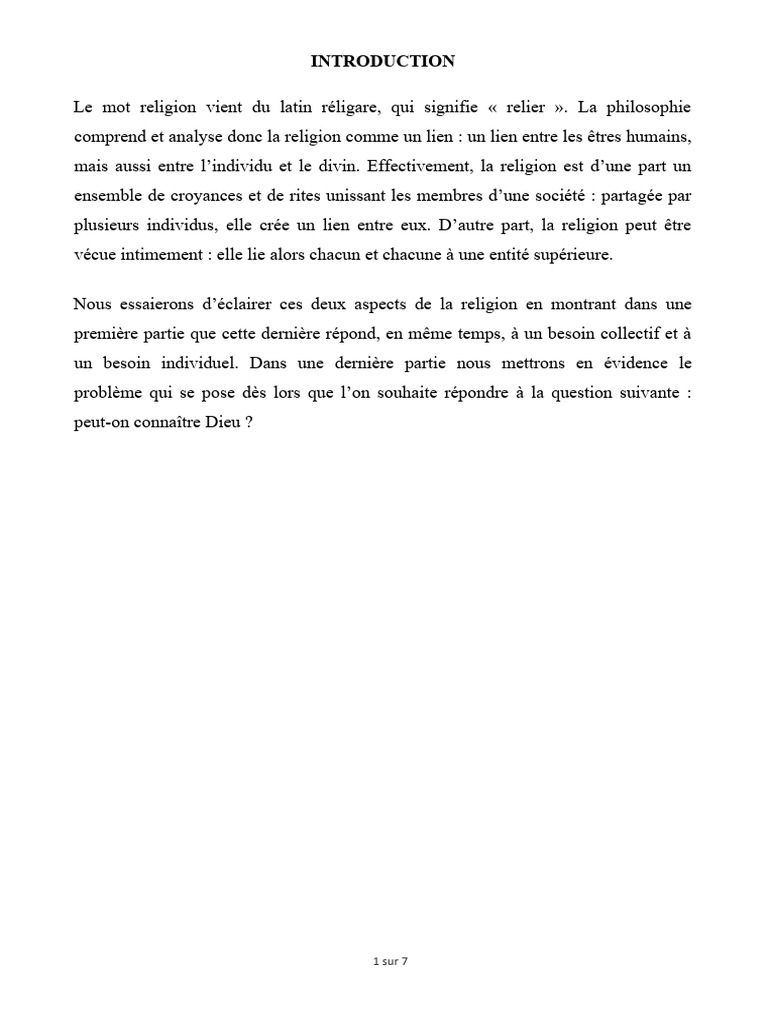 La Religion : Lien Social et Spirituel | PDF | Dieu | Mort