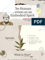 The Human Person As An Embodied Spirit