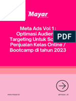 Meta Ads Vol 1: Optimasi Audience Targeting Untuk Scaleup Penjualan Kelas Online / Bootcamp Di Tahun 2023