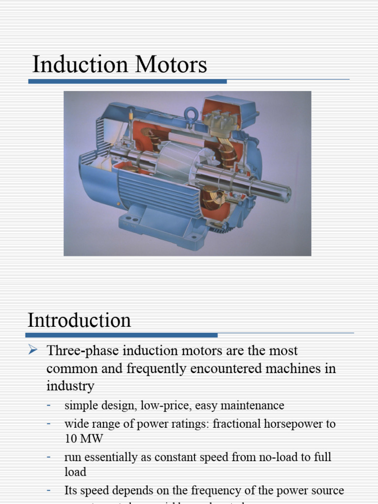 Induction Motor PPT Part1 PDF Electric Motor