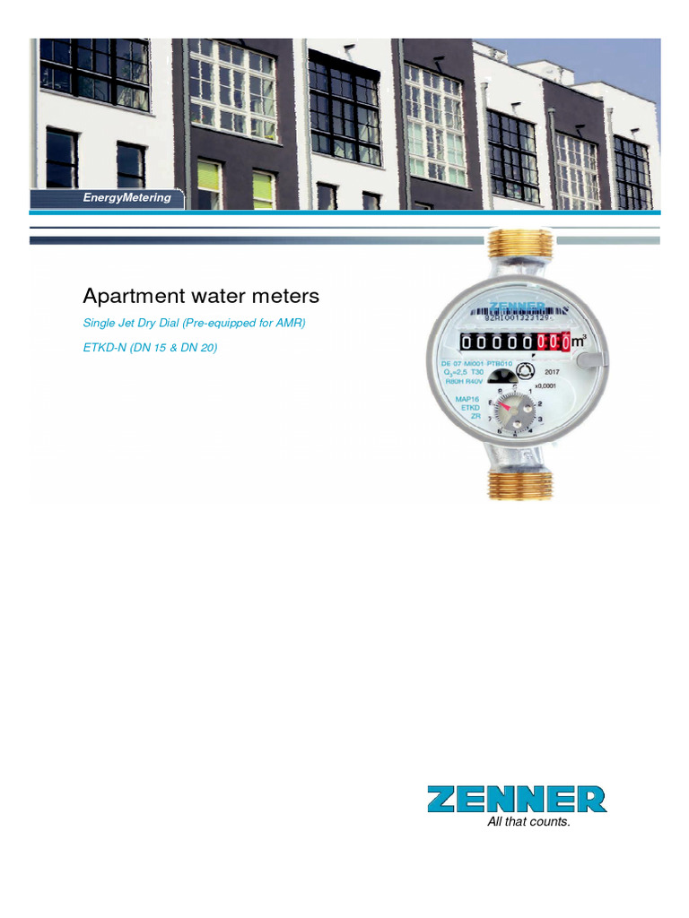 ZENNER Single Jet ETKD-N, 2-Page BROCHURE | PDF | Metrology | Science