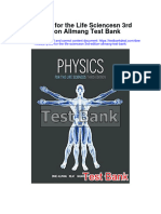 Physics For The Life Sciencesn 3rd Edition Allmang Test Bank