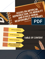 Issues On Artificial Reproduction, Its Morality and Ethico-Moral Responsibility of Nurses - Group 2