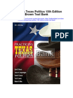 Practicing Texas Politics 15th Edition Brown Test Bank